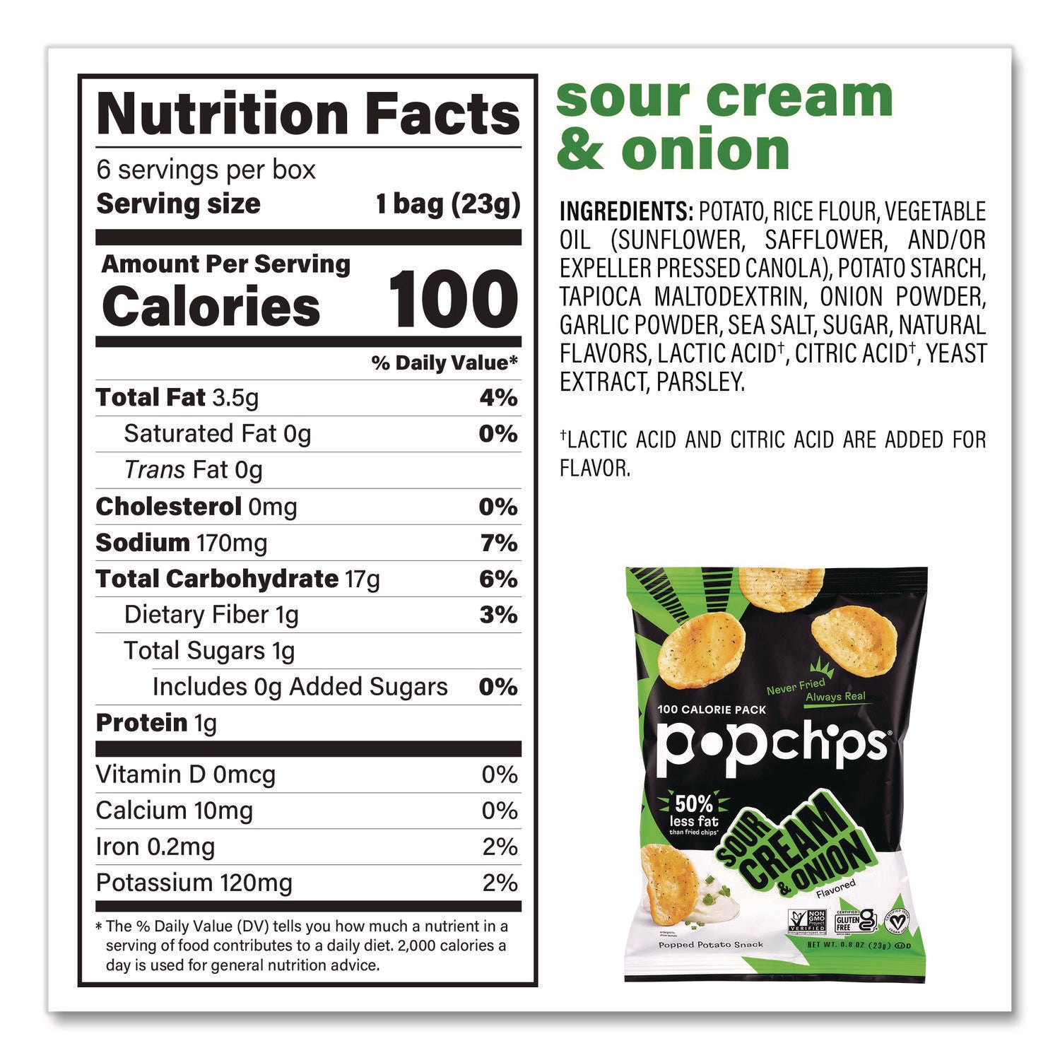 Potato Chips, Variety Pack, Barbeque, Sea Salt, Sour Cream and Onion, 0.8 oz Bag, 30/Pack, Ships in 1-3 Business Days
