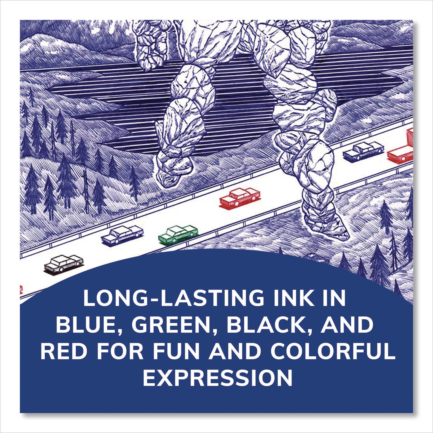 4-Color Multi-Function Ballpoint Pen, Retractable, Medium 1 mm, Black/Blue/Green/Red Ink, Randomly Assorted Barrel Colors