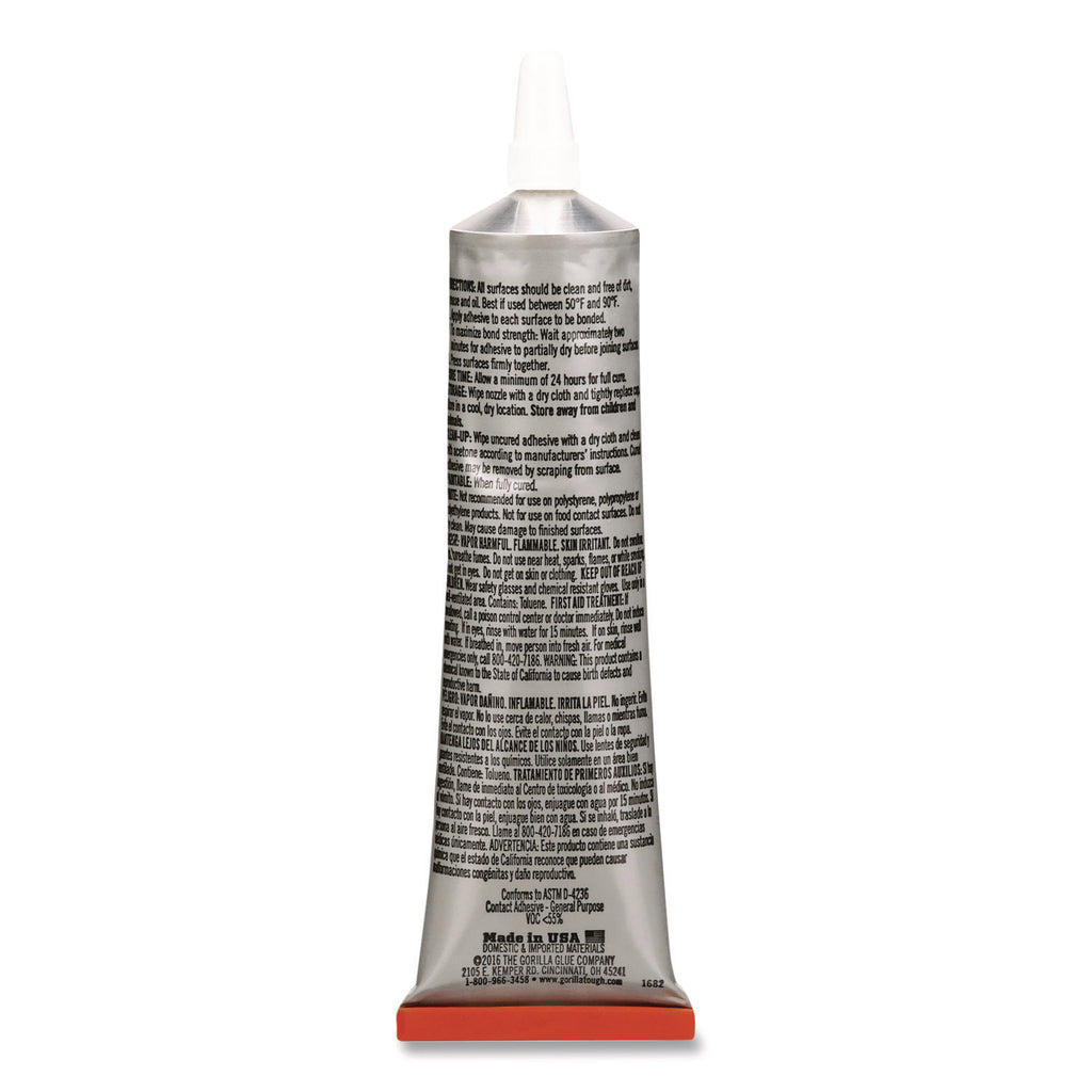Gorilla Clear Grip Contact Adhesive - 3 fl oz - 1 Each - Clear