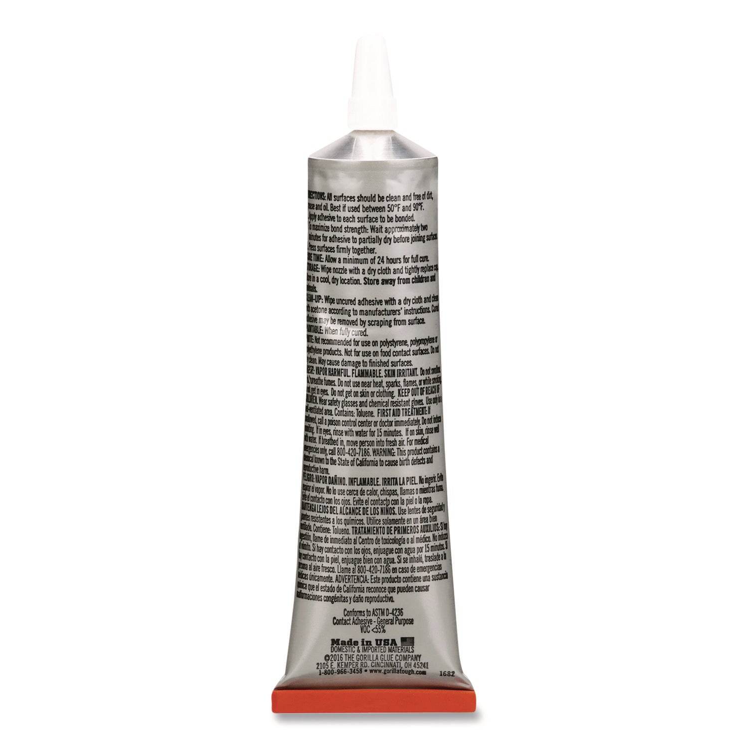 Gorilla Clear Grip Contact Adhesive - 3 fl oz - 1 Each - Clear