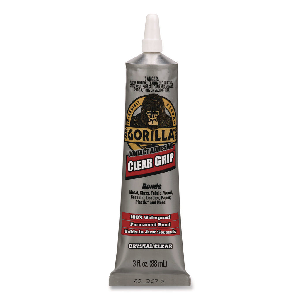 Gorilla Clear Grip Contact Adhesive - 3 fl oz - 1 Each - Clear