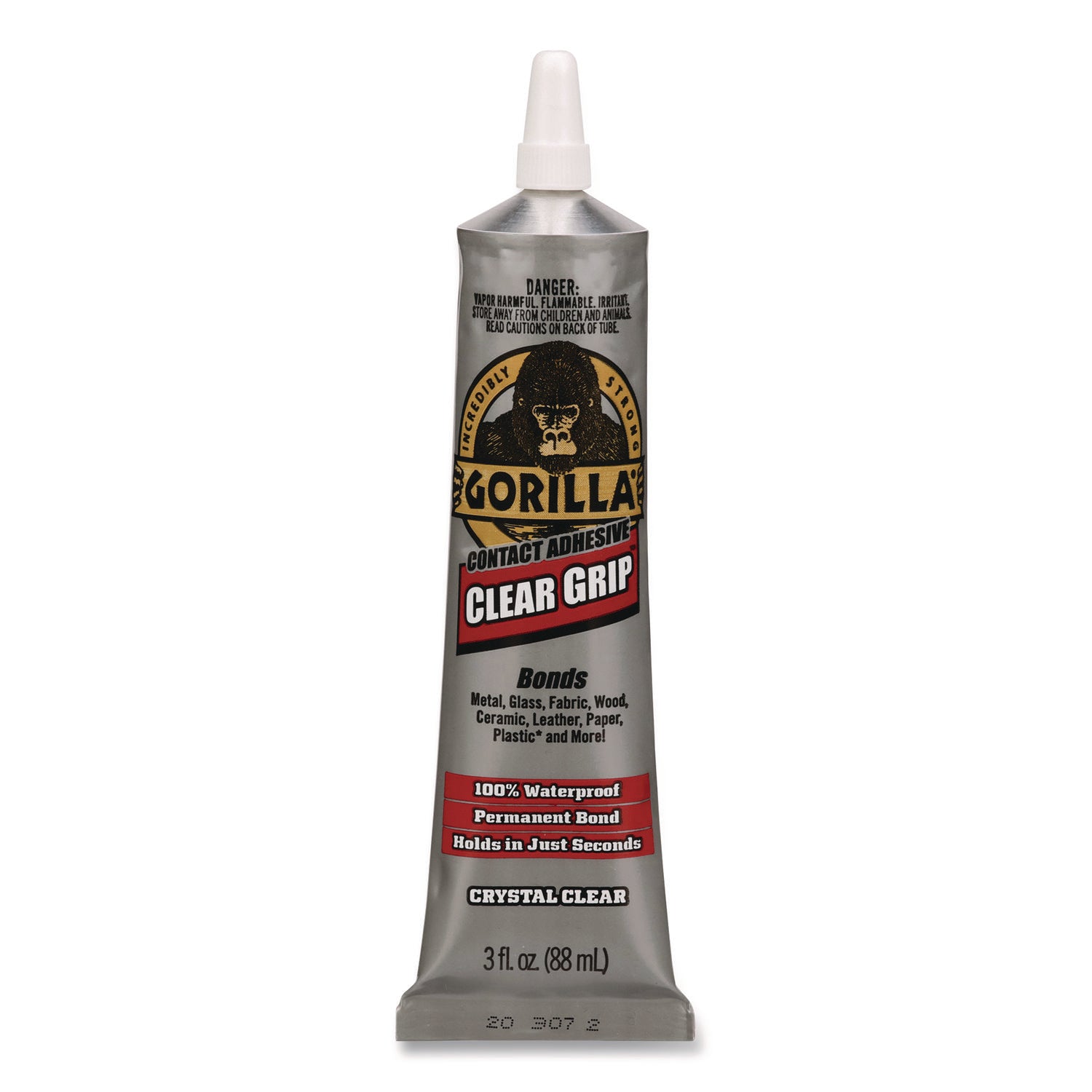 Gorilla Clear Grip Contact Adhesive - 3 fl oz - 1 Each - Clear