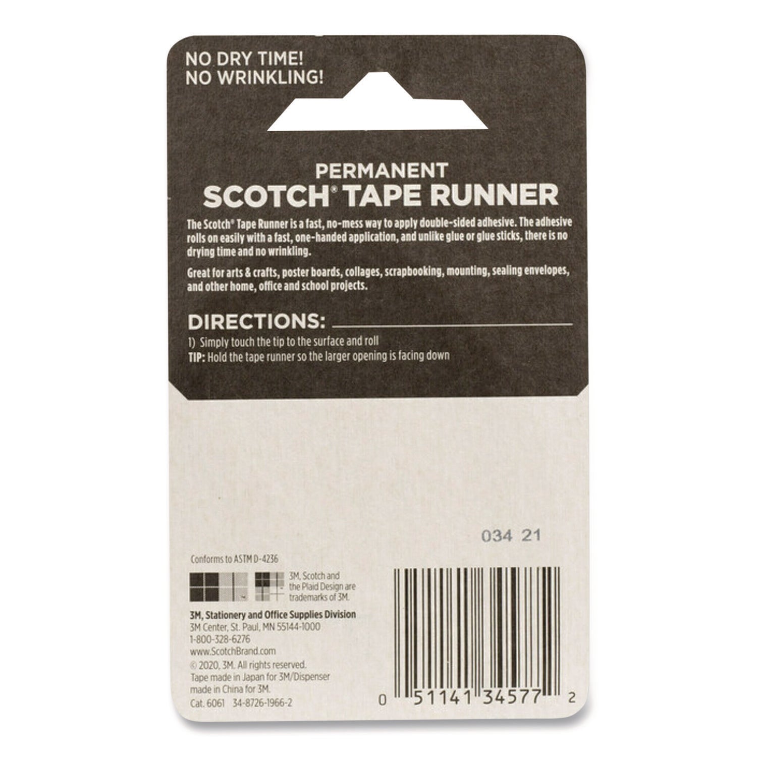 Scotch Double-Sided Adhesive Roller - 26 ft Length x 27" Width - Dispenser Included - Handheld Dispenser - For Multipurpose - 1 Each - Clear