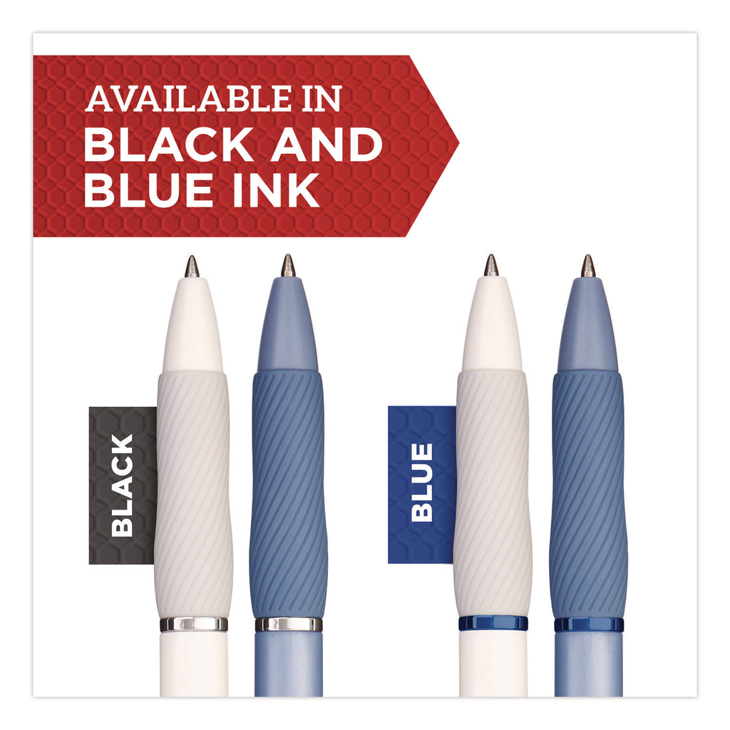 Sharpie S-Gel Pens - Medium Pen Point - 0.7 mm Pen Point Size - Black Gel-based Ink - White Metal Barrel - 8 / Pack