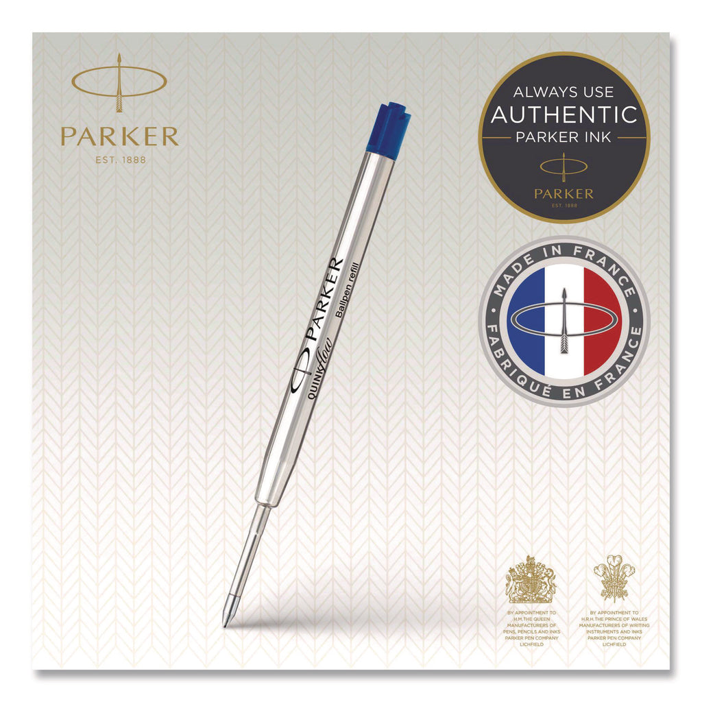 Refill for Parker Ballpoint Pens, Fine Conical Tip, Blue Ink
