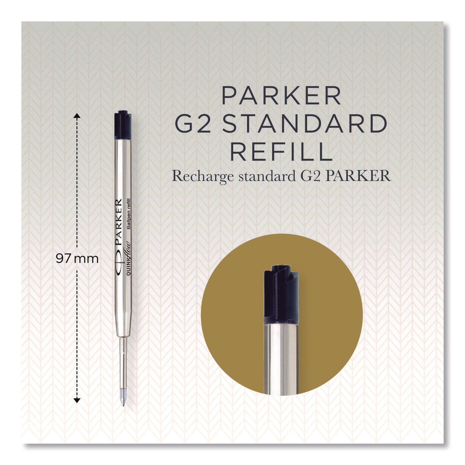 Refill for Parker Ballpoint Pens, Medium Conical Tip, Black Ink