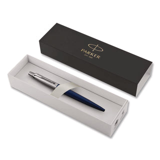 Jotter Ballpoint Pen, Retractable, Medium 1 mm, Blue Ink, Royal Blue/Chrome Barrel