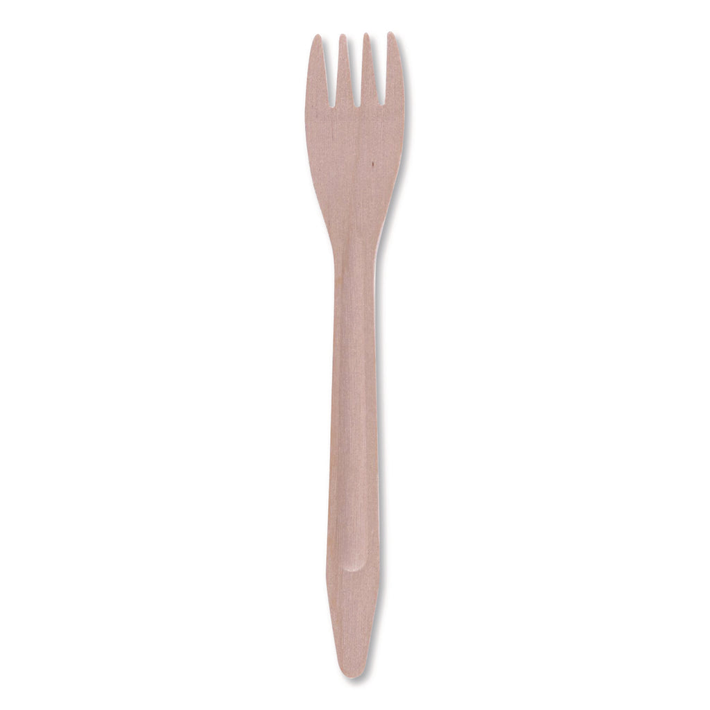 Wood Cutlery, Fork, Natural, 500/Carton