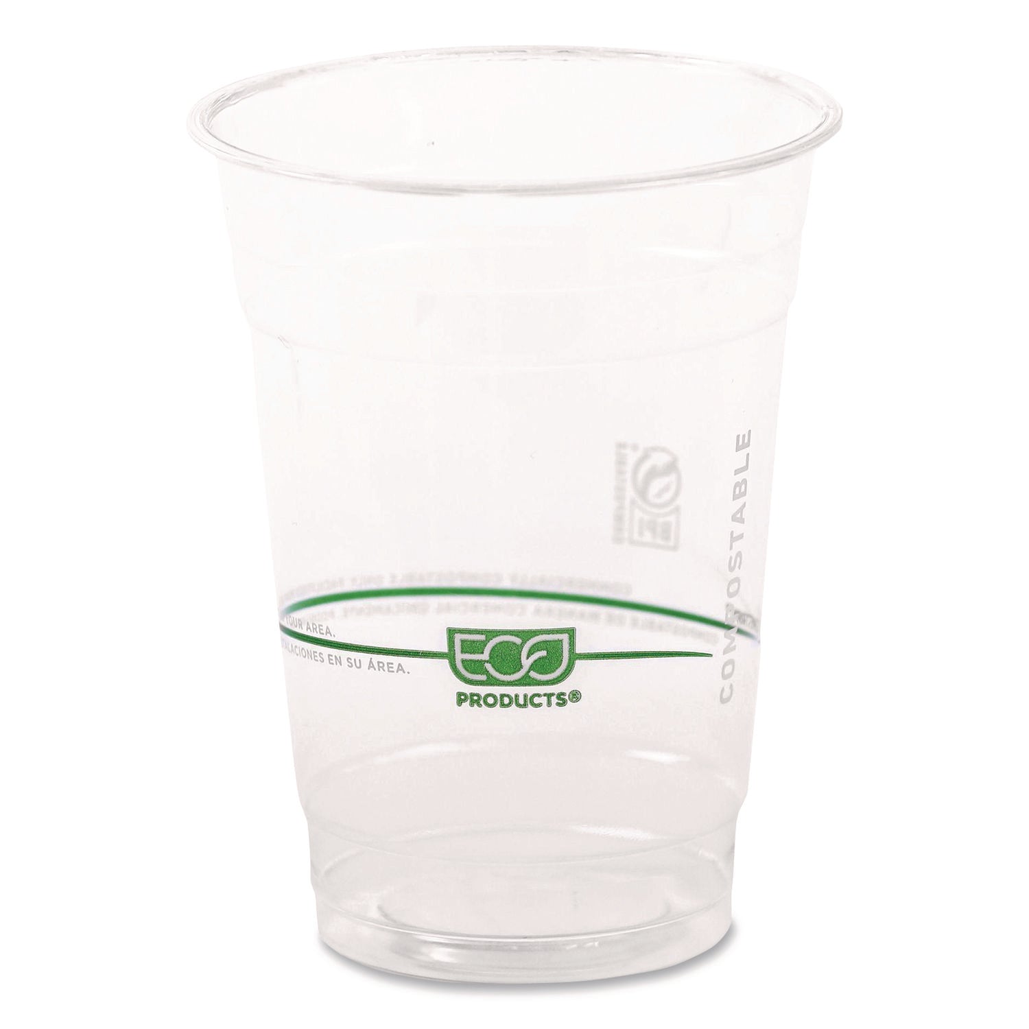 GreenStripe Renewable and Compostable Cold Cups Convenience Pack, Clear, 16 oz, 50/Pack