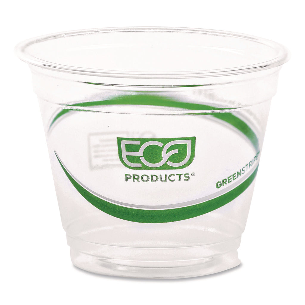 GreenStripe Renewable and Compostable Cold Cups, 9 oz, Clear, 50/Pack, 20 Packs/Carton