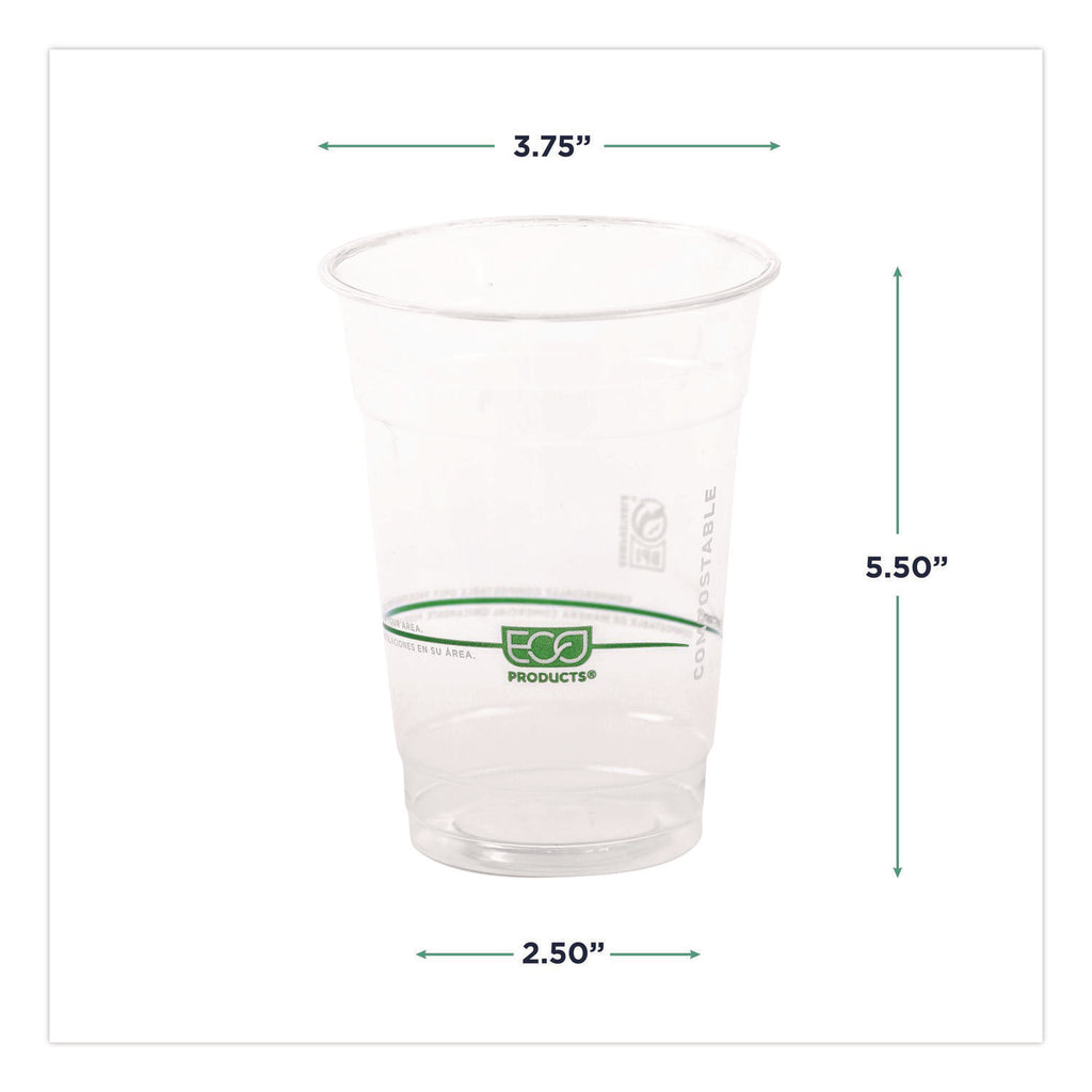 GreenStripe Renewable and Compostable Cold Cups Convenience Pack, Clear, 16 oz, 50/Pack