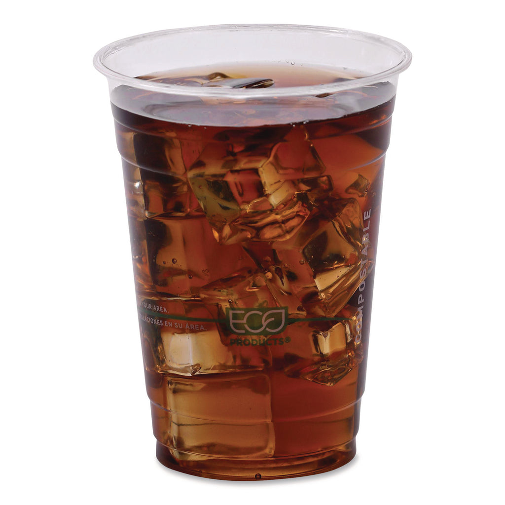 GreenStripe Renewable and Compostable Cold Cups Convenience Pack, Clear, 16 oz, 50/Pack