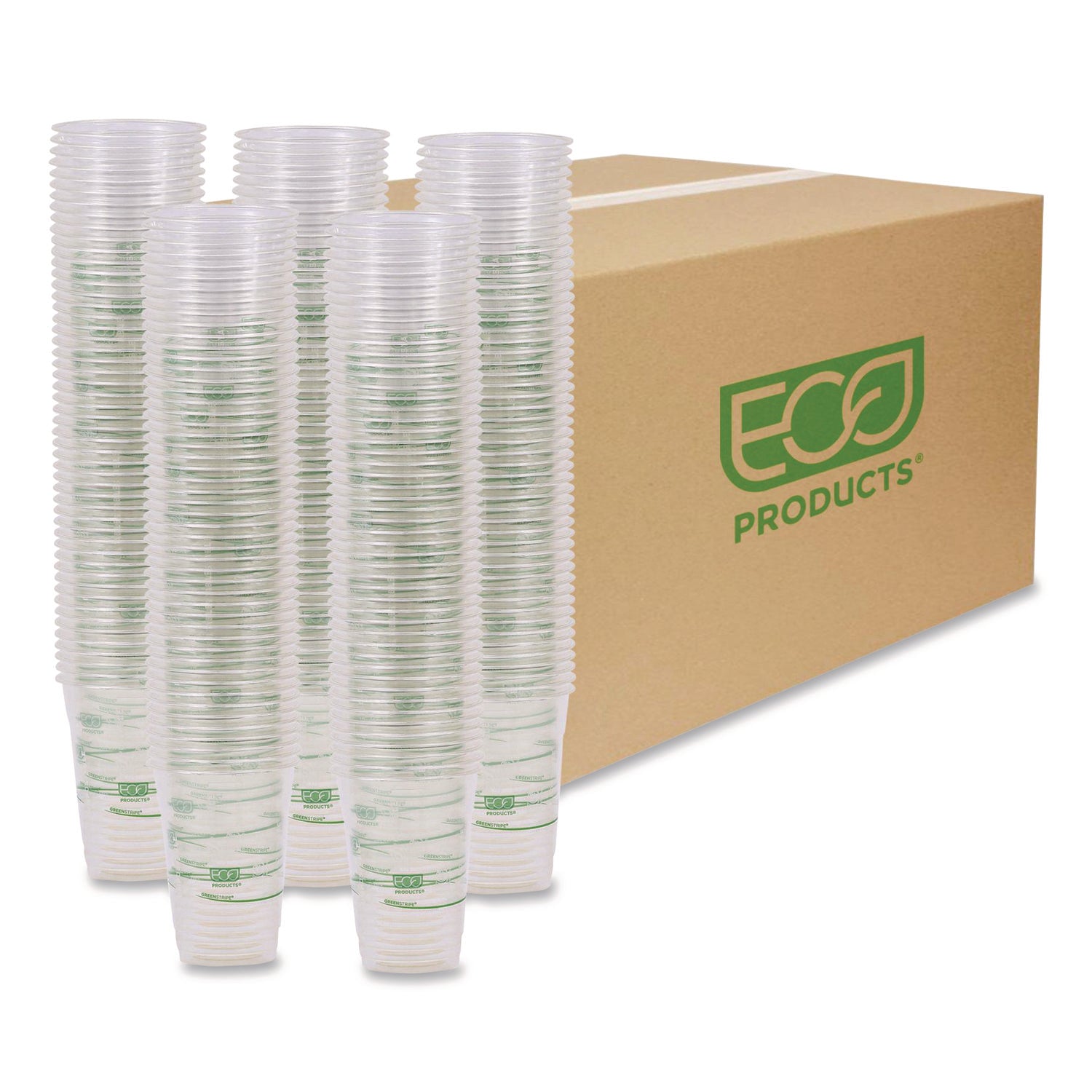 GreenStripe Renewable and Compostable Cold Cups Convenience Pack, Clear, 16 oz, 50/Pack