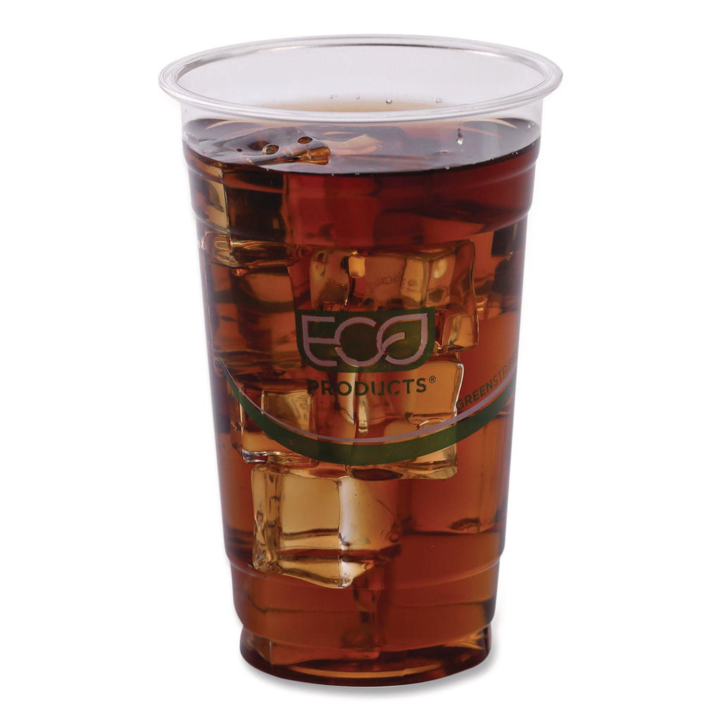 GreenStripe Renewable and Compostable Cold Cups, 20 oz, Clear, 50/Pack, 20 Packs/Carton