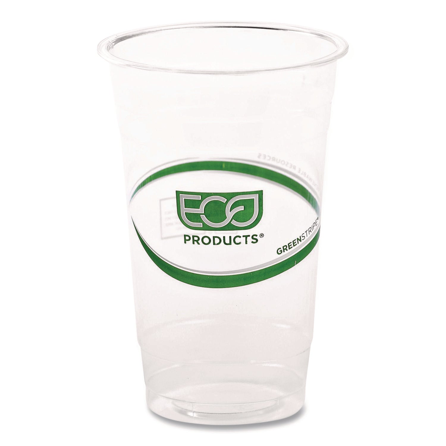 GreenStripe Renewable and Compostable Cold Cups, 20 oz, Clear, 50/Pack, 20 Packs/Carton