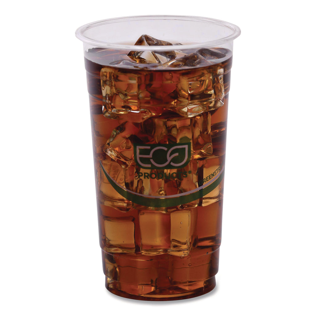 GreenStripe PLA Cold Cups, 24oz, Clear, 1000/Carton