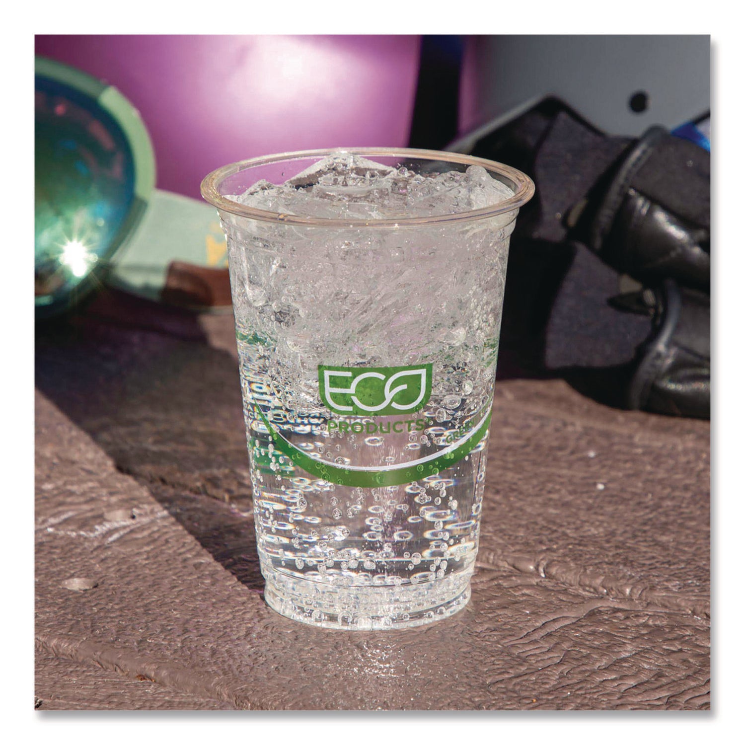 GreenStripe PLA Cold Cups, 24oz, Clear, 1000/Carton