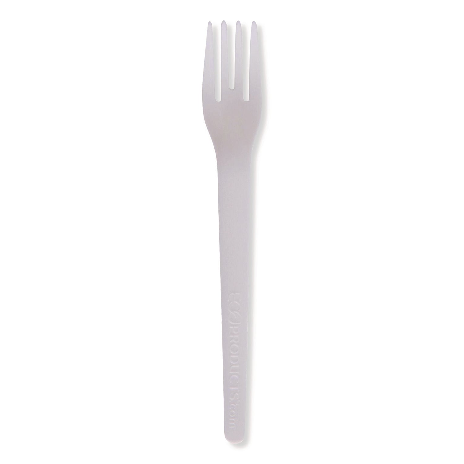 Plantware Compostable Cutlery, Fork, 6", White, 1,000/Carton