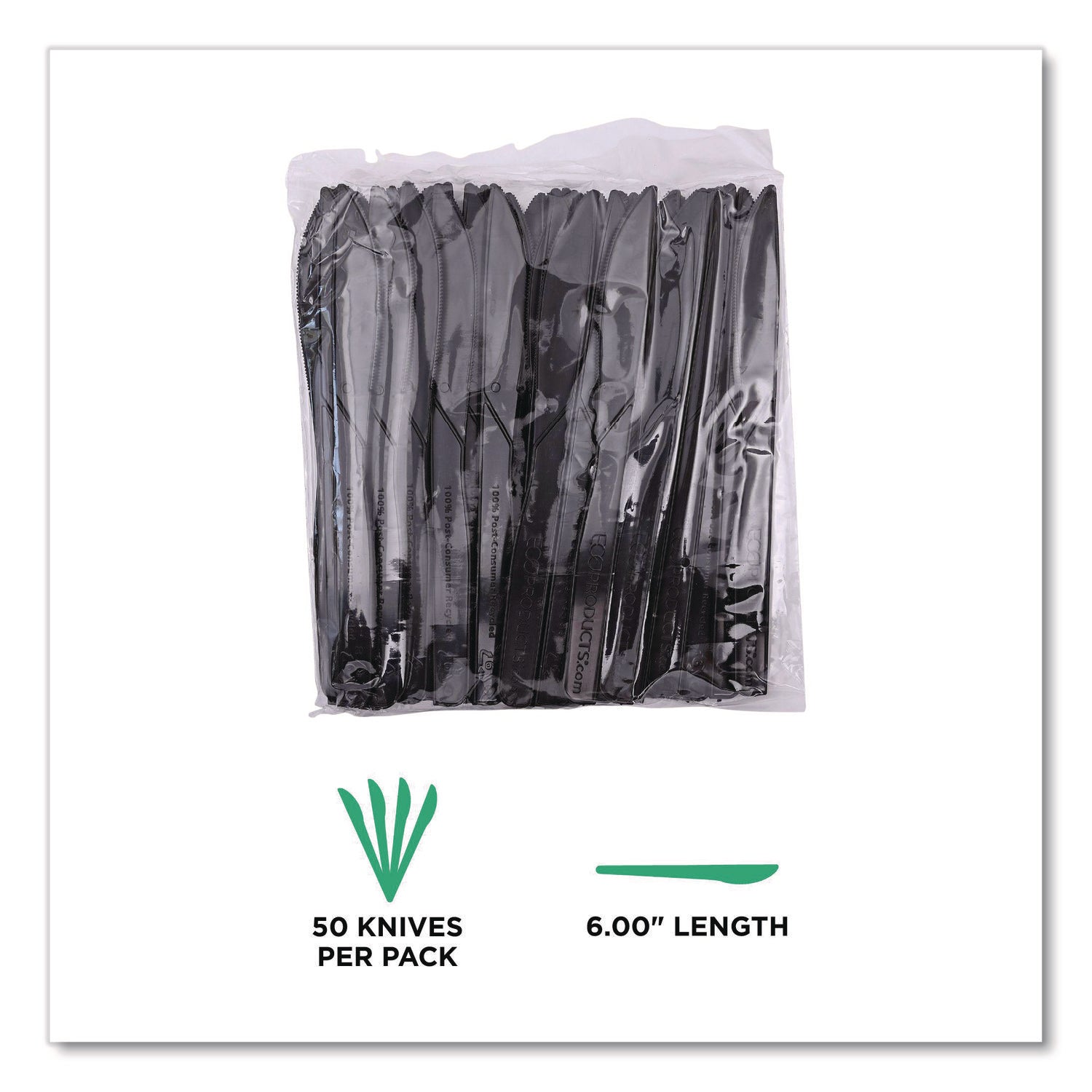 100% Recycled Content Knife - 6", 50/Pack, 20 Pack/Carton