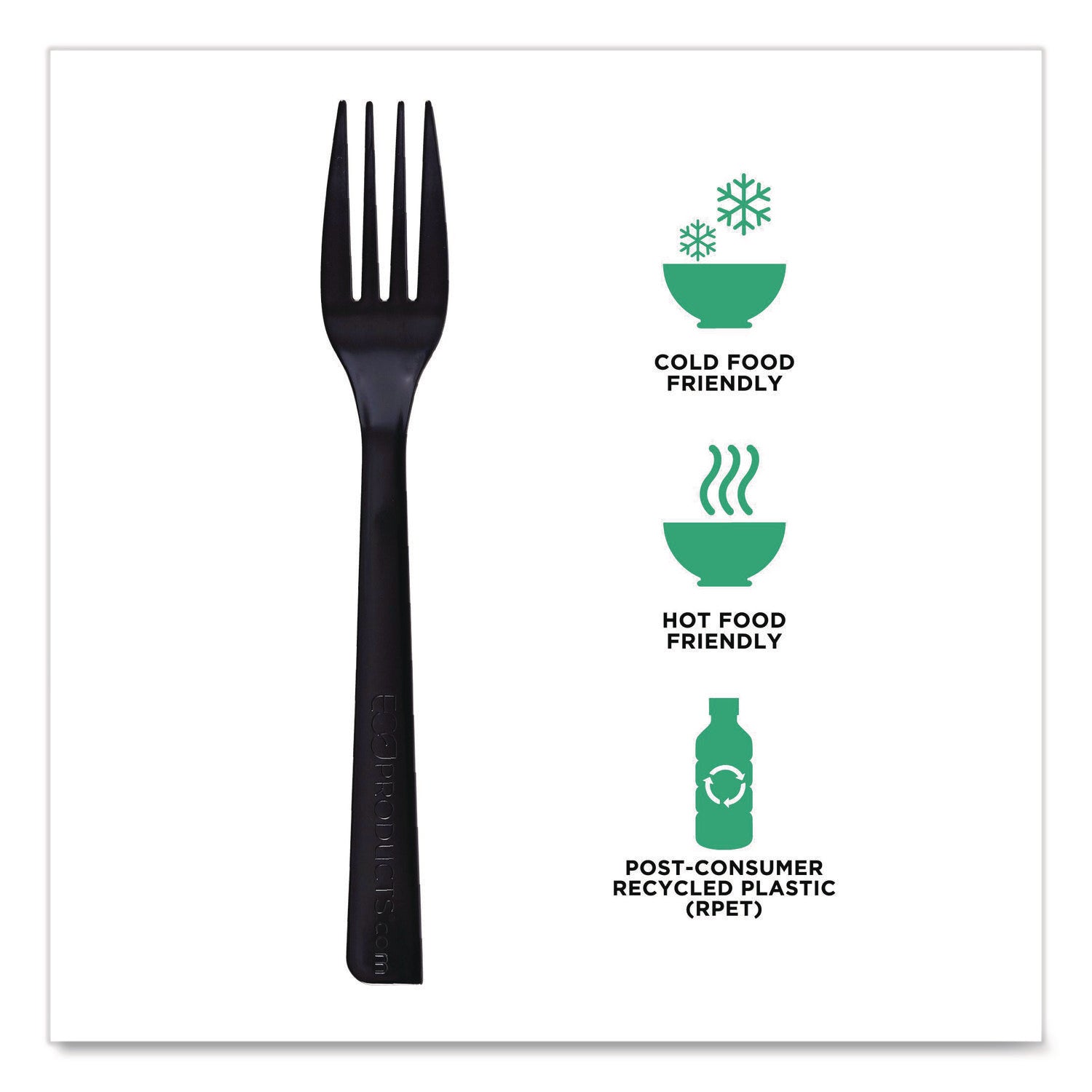 100% Recycled Content Fork - 6", 50/Pack, 20 Pack/Carton