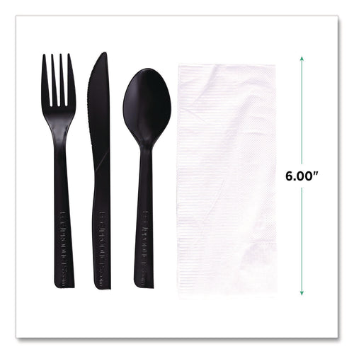 100% Recycled Content Cutlery Kit - 6", 250/Carton