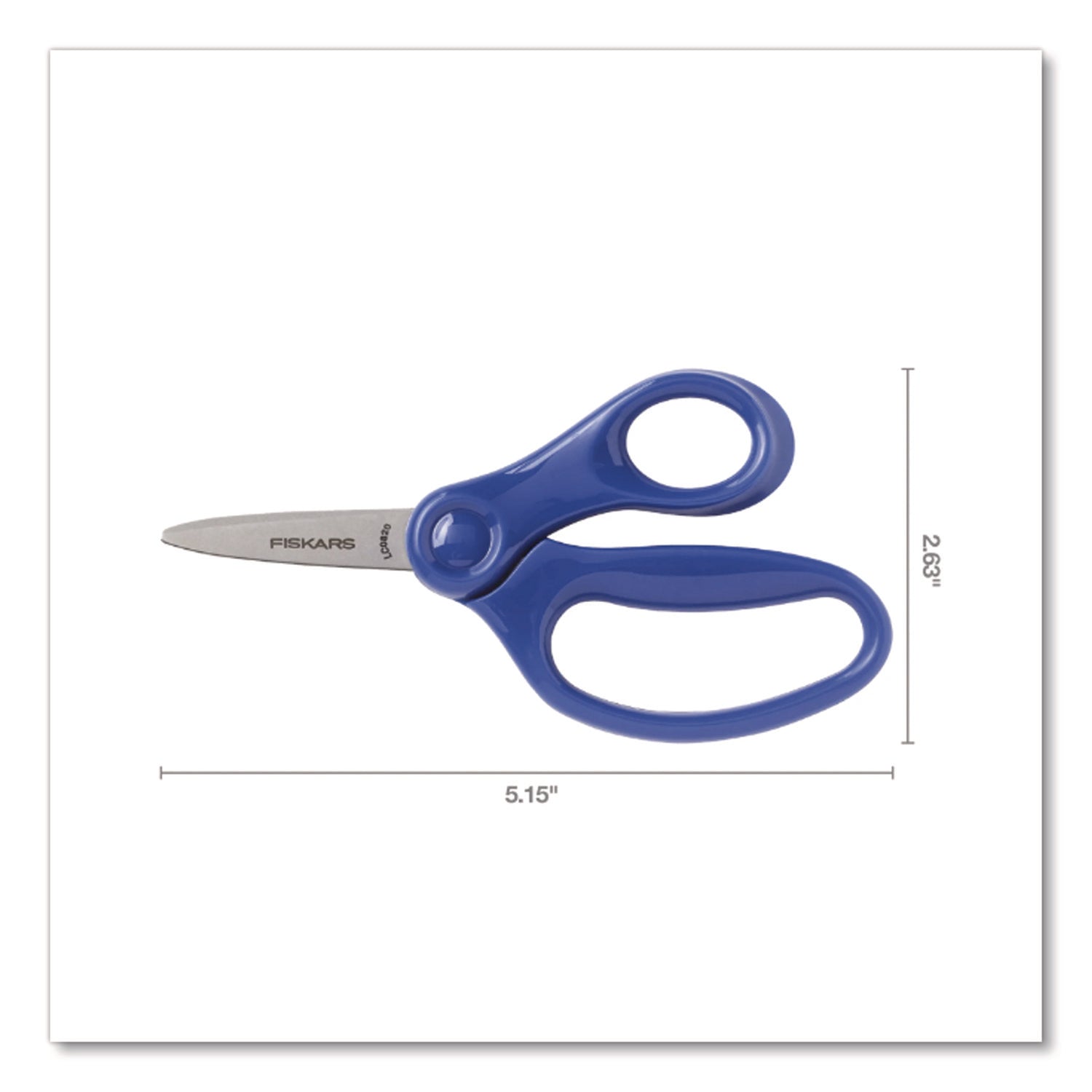 Fiskars 5" Blunt-tip Kids Scissors - Safety Edge Blade - Blunted Tip - Green, Turquoise, Blue, Red - 12 / Pack