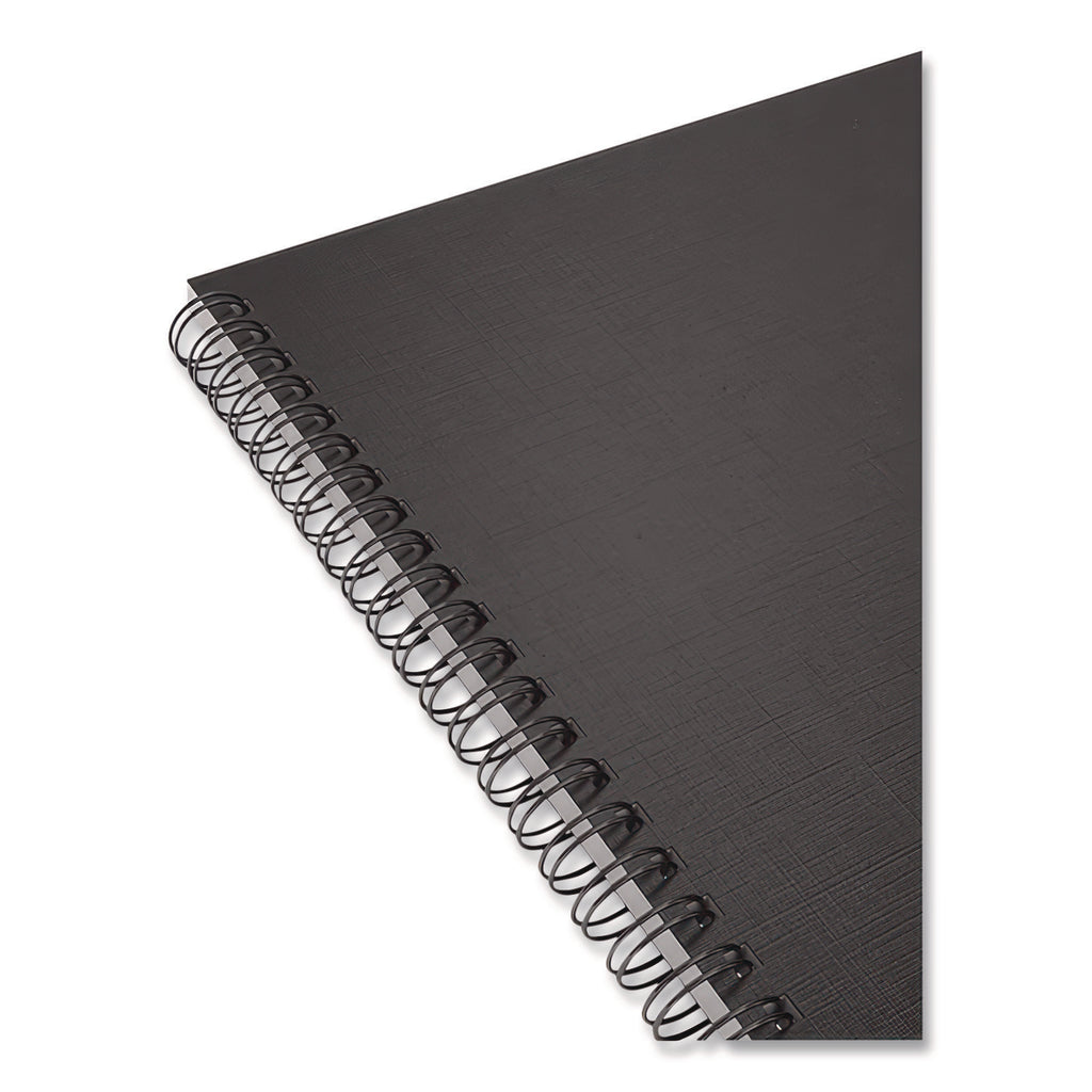 Wirebound Soft-Cover Project-Planning Notebook, 1-Subject, Project-Management Format, Black Cover, (80) 11 x 8.5 Sheets