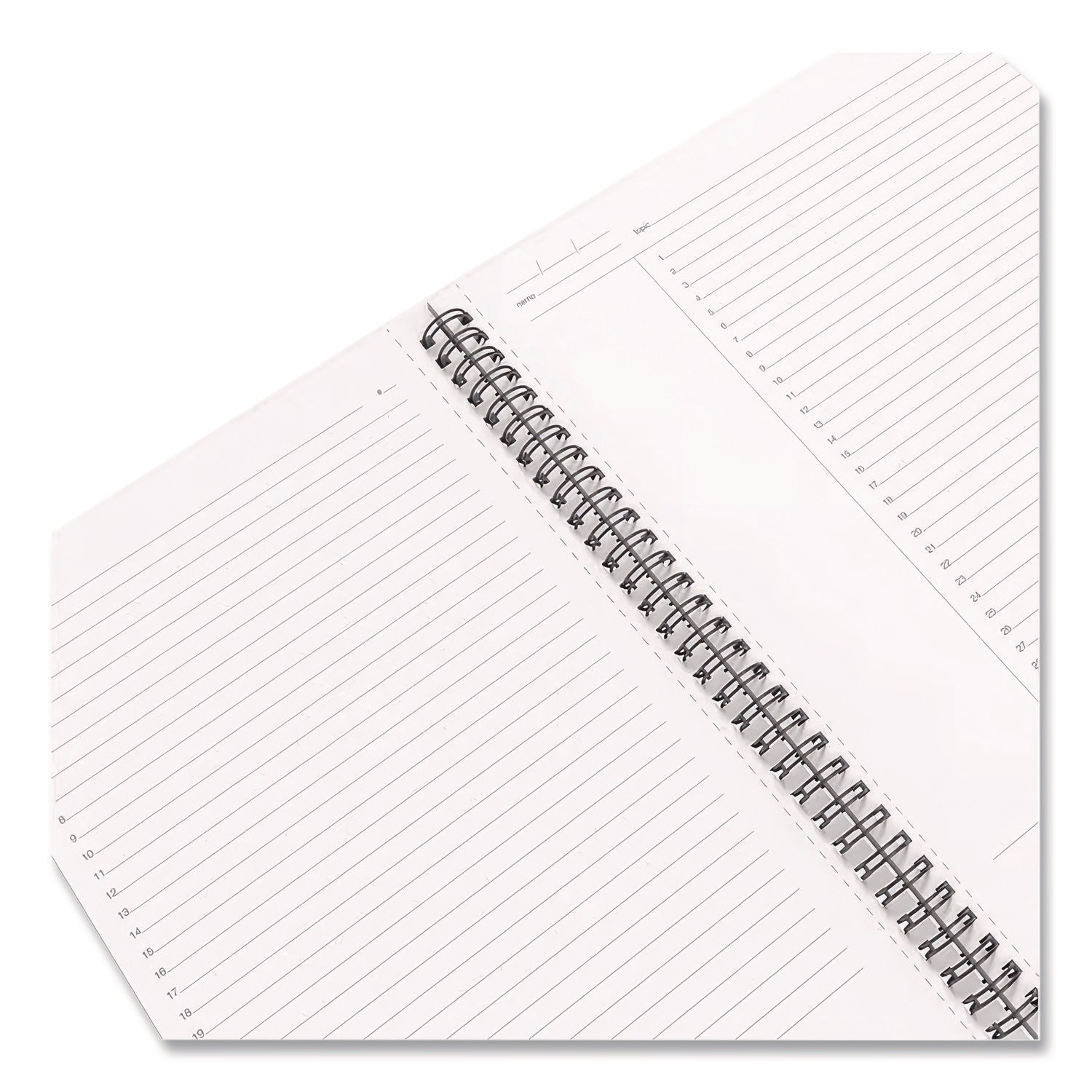 Wirebound Soft-Cover Project-Planning Notebook, 1-Subject, Project-Management Format, Black Cover, (80) 11 x 8.5 Sheets