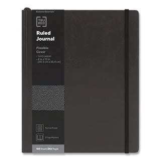 Flexible-Cover Business Journal, 1-Subject, Narrow Rule, Black Cover, (128) 10 x 8 Sheets