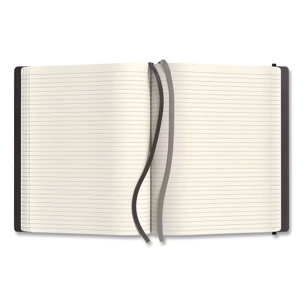 Flexible-Cover Business Journal, 1-Subject, Narrow Rule, Black Cover, (128) 10 x 8 Sheets