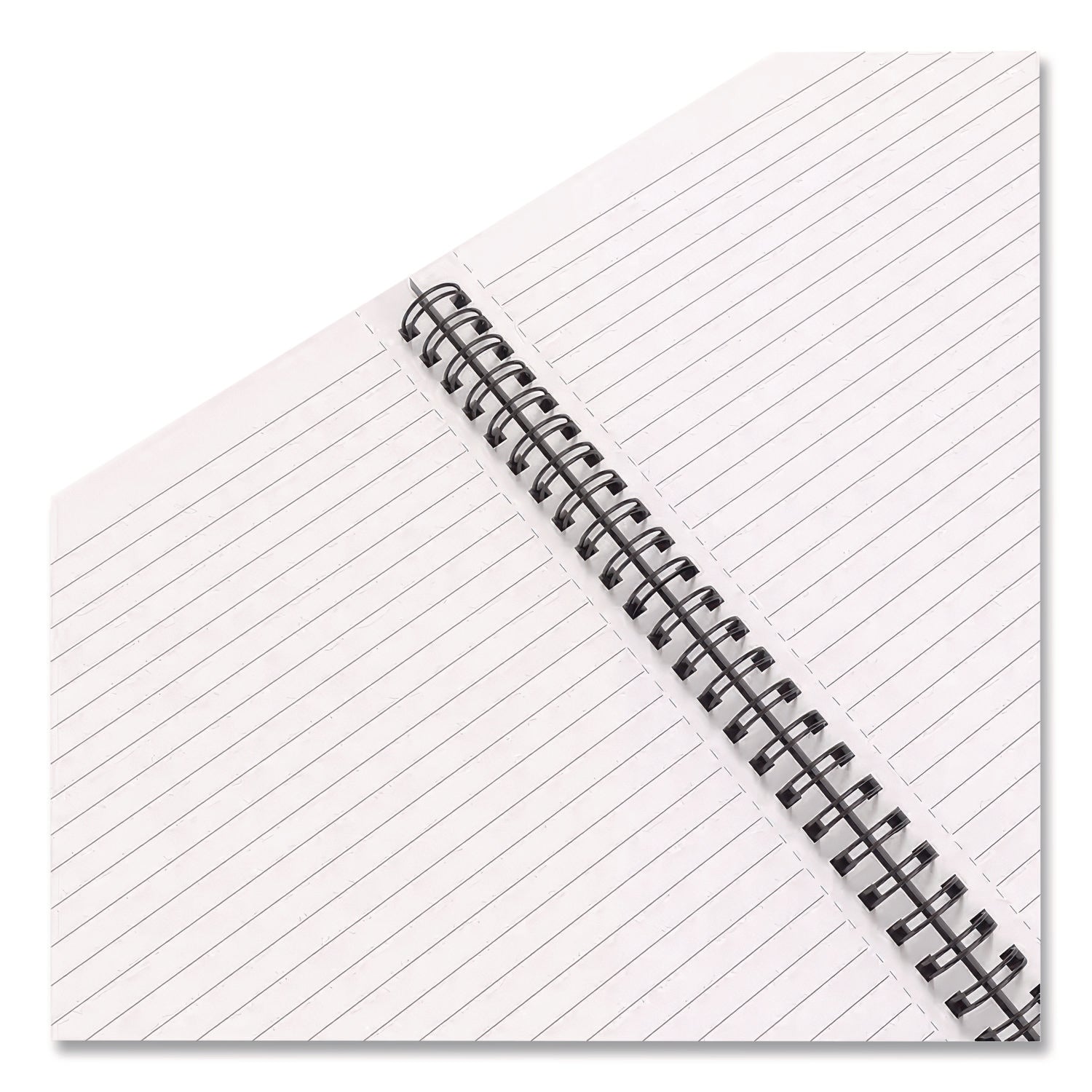Wirebound Soft-Cover Notebook, 1-Subject, Narrow Rule, Black Cover, (80) 9.5 x 6.5 Sheets