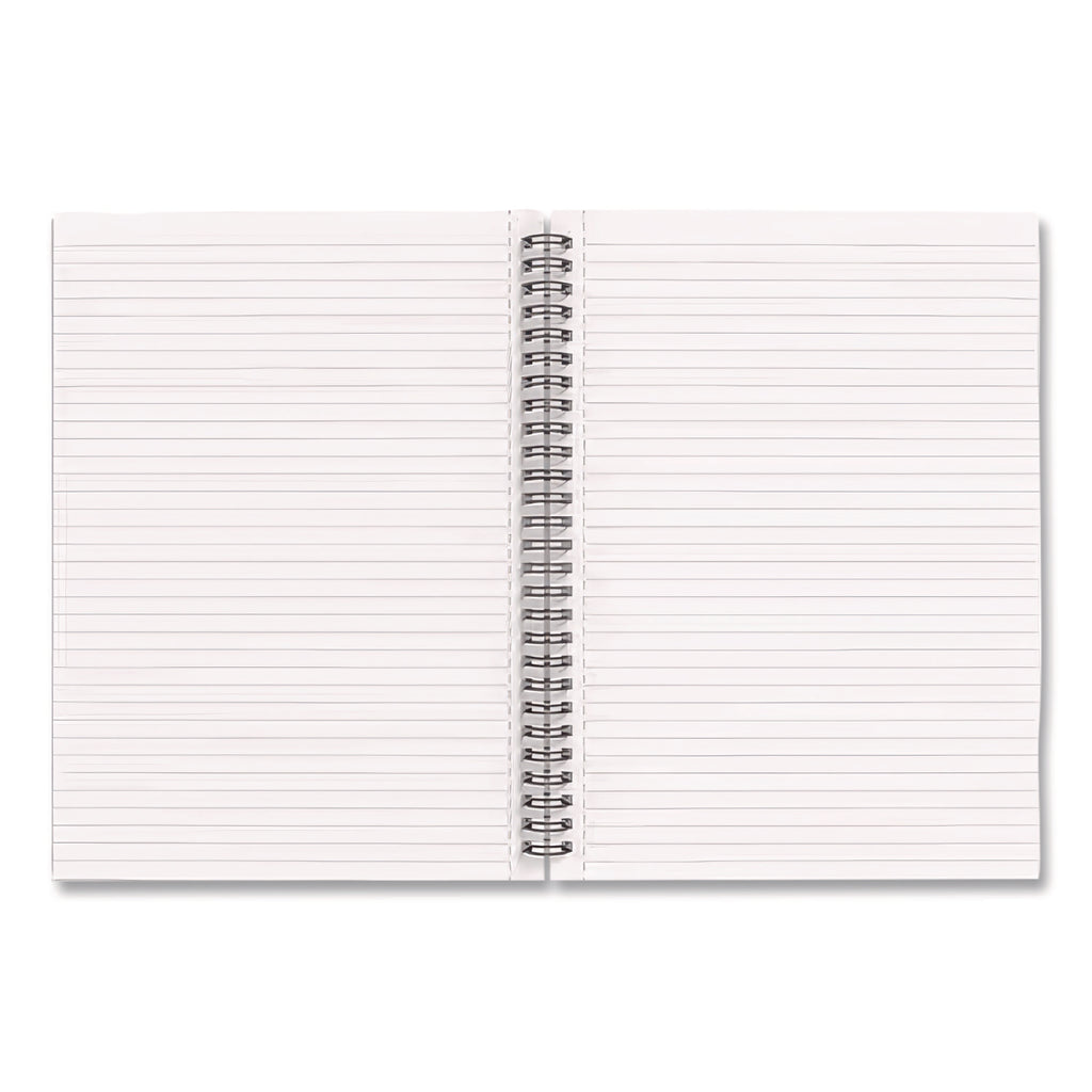 Wirebound Soft-Cover Notebook, 1-Subject, Narrow Rule, Black Cover, (80) 9.5 x 6.5 Sheets