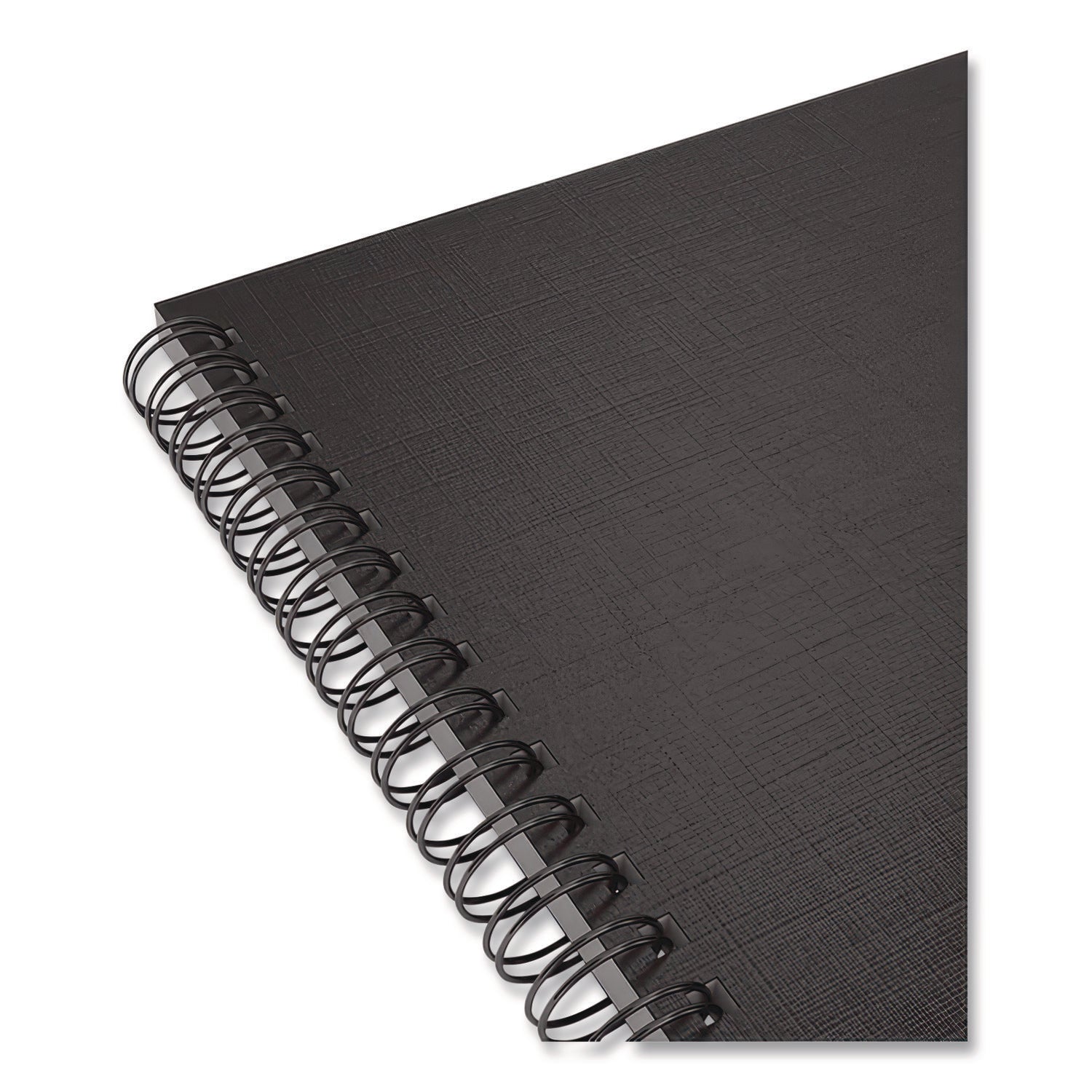 Wirebound Soft-Cover Business-Meeting Journal, 1 Subject, Meeting-Minutes/Notes Format, Black Cover, 9.5 x 6.5, 80 Sheets