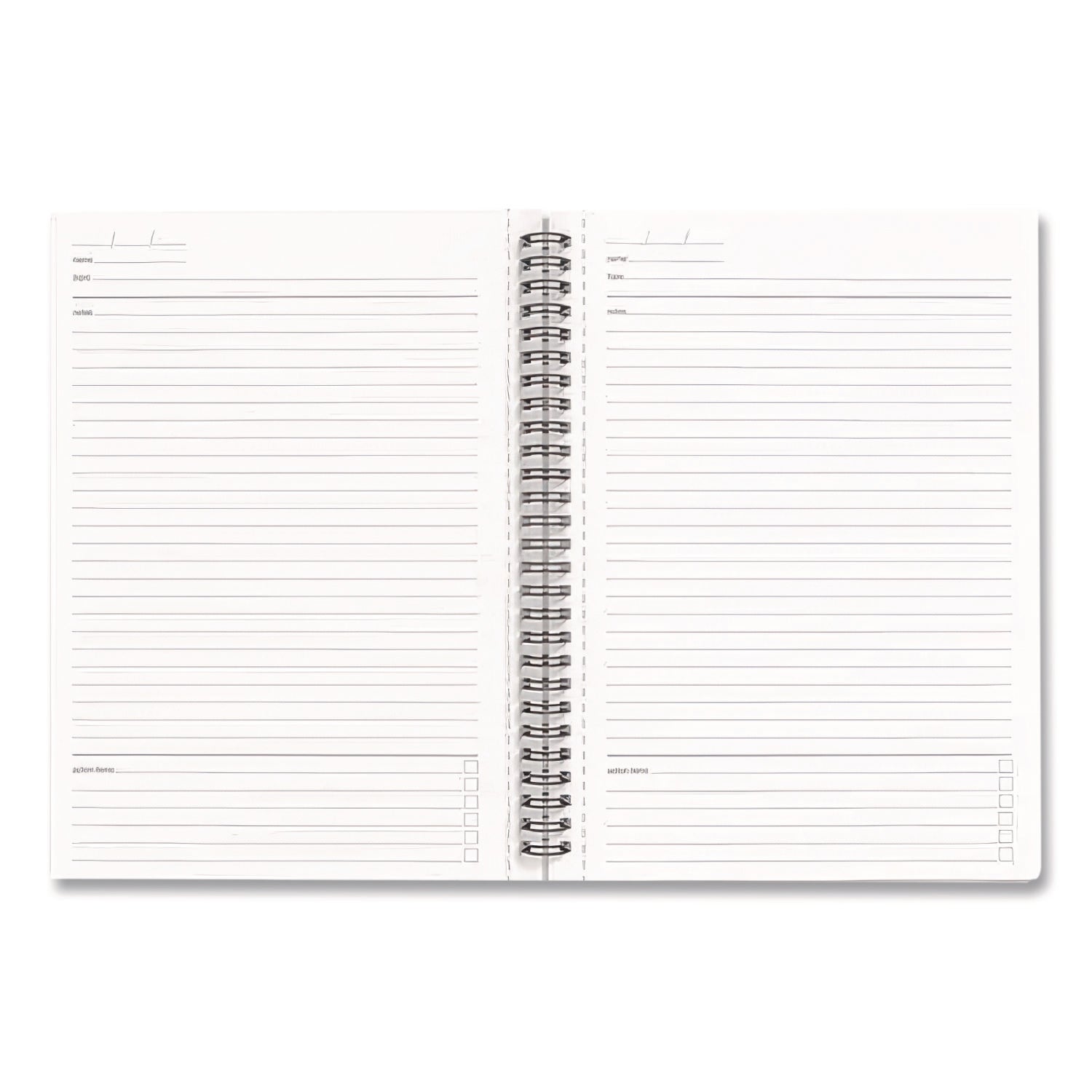Wirebound Soft-Cover Business-Meeting Journal, 1 Subject, Meeting-Minutes/Notes Format, Black Cover, 9.5 x 6.5, 80 Sheets