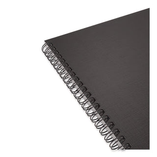 Wirebound Soft-Cover Notebook, 1-Subject, Narrow Rule, Black Cover, (80) 11 x 8.5 Sheets