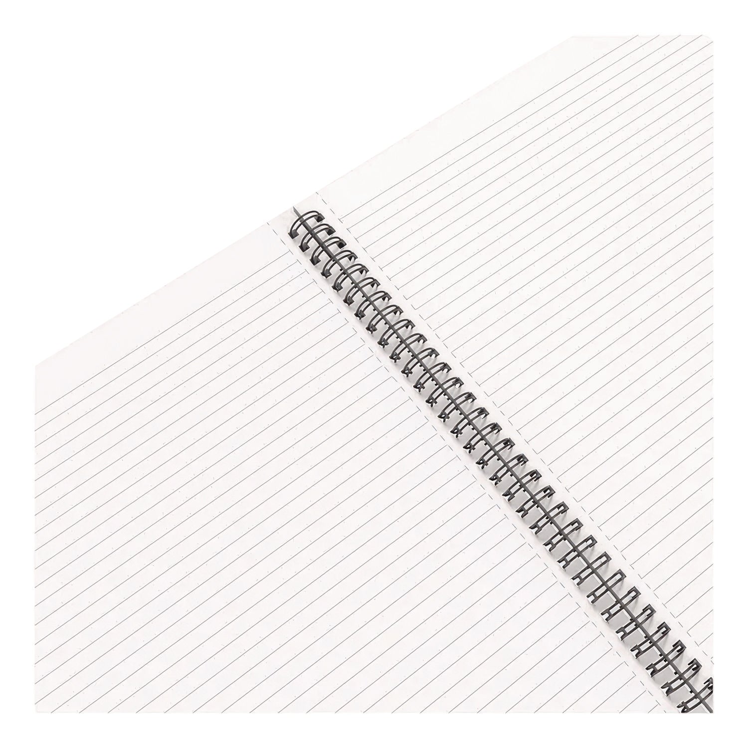 Wirebound Soft-Cover Notebook, 1-Subject, Narrow Rule, Black Cover, (80) 11 x 8.5 Sheets
