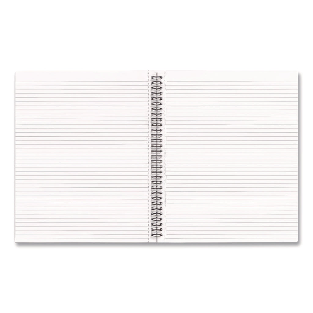 Wirebound Soft-Cover Notebook, 1-Subject, Narrow Rule, Black Cover, (80) 11 x 8.5 Sheets