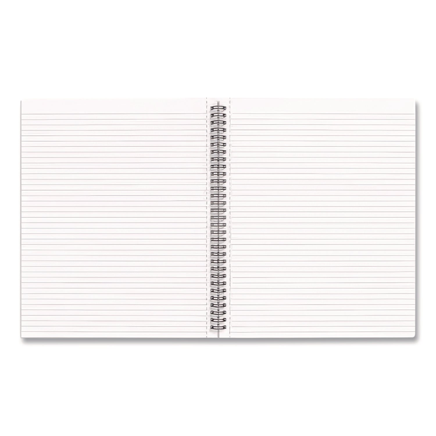 Wirebound Soft-Cover Notebook, 1-Subject, Narrow Rule, Black Cover, (80) 11 x 8.5 Sheets
