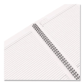 Wirebound Soft-Cover Business-Meeting Journal, 1-Subject, Meeting-Minutes/Notes Format, Black Cover, (80) 11 x 8.5 Sheets
