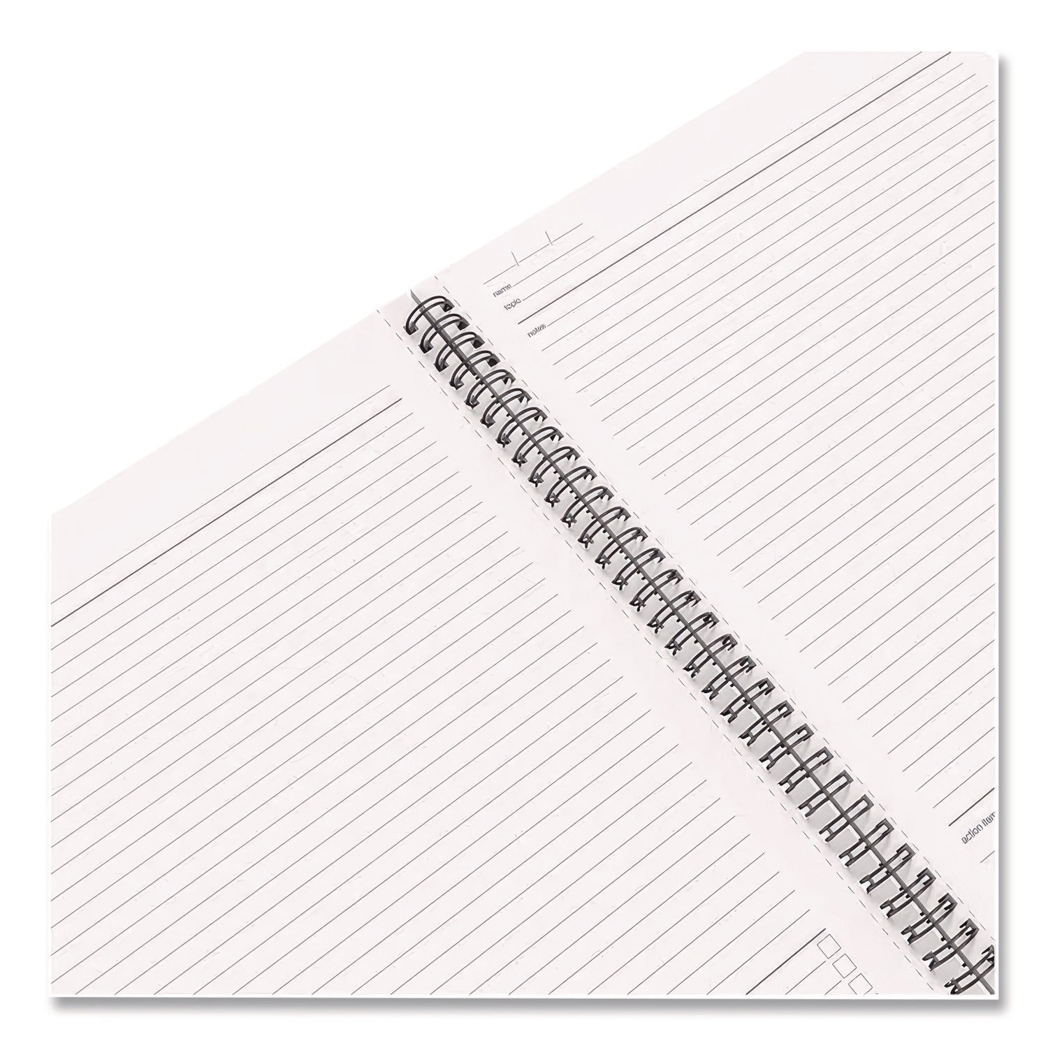 Wirebound Soft-Cover Business-Meeting Journal, 1-Subject, Meeting-Minutes/Notes Format, Black Cover, (80) 11 x 8.5 Sheets