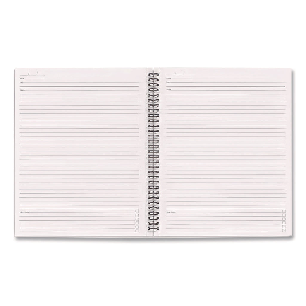 Wirebound Soft-Cover Business-Meeting Journal, 1-Subject, Meeting-Minutes/Notes Format, Black Cover, (80) 11 x 8.5 Sheets