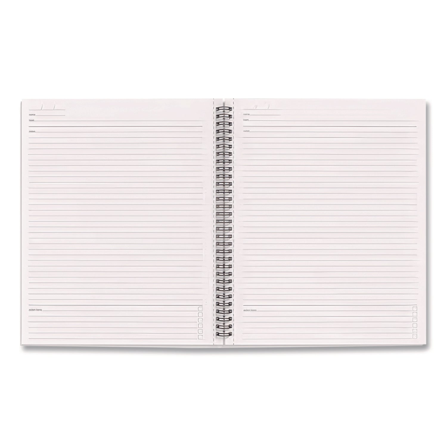 Wirebound Soft-Cover Business-Meeting Journal, 1-Subject, Meeting-Minutes/Notes Format, Black Cover, (80) 11 x 8.5 Sheets
