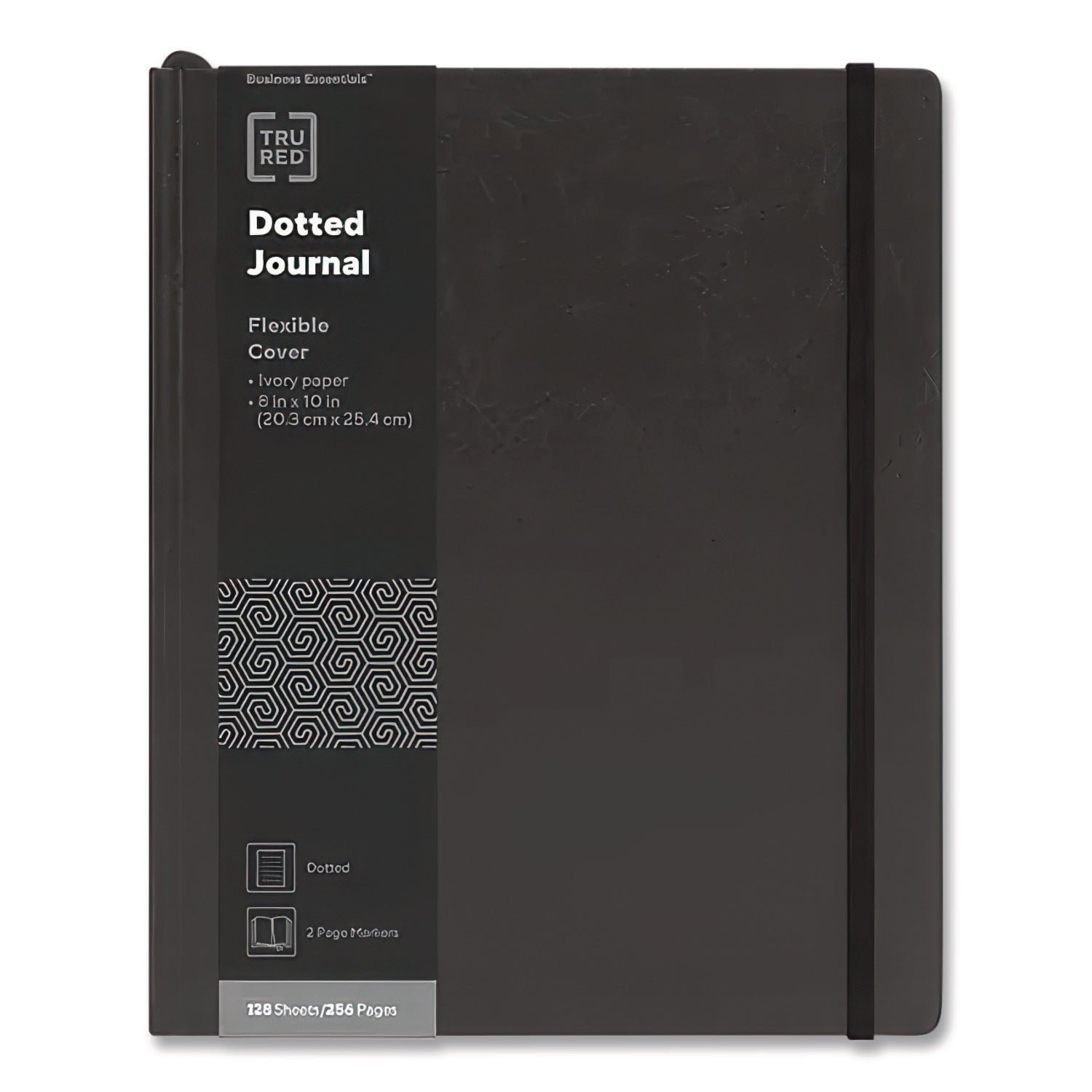 Flexible-Cover Business Journal, 1-Subject, Dotted Rule, Black Cover, (128) 10 x 8 Sheets