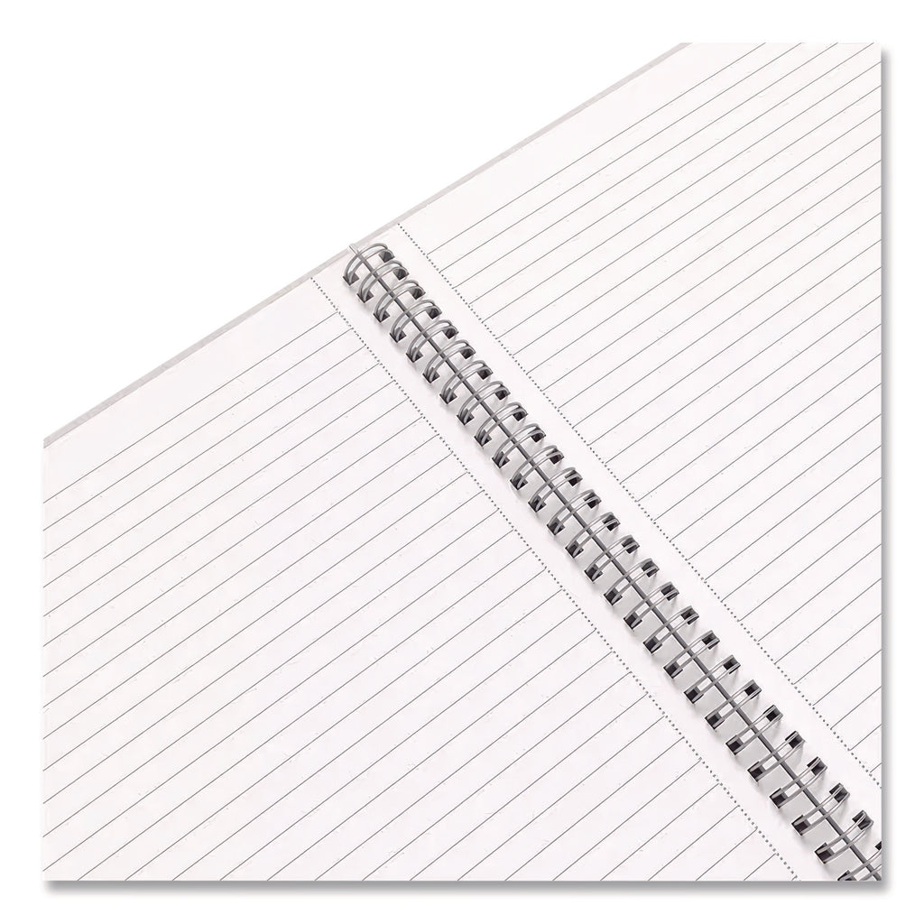 Wirebound Hardcover Notebook, 1-Subject, Narrow Rule, Gray/Purple Cover, (80) 11 x 8.5 Sheets
