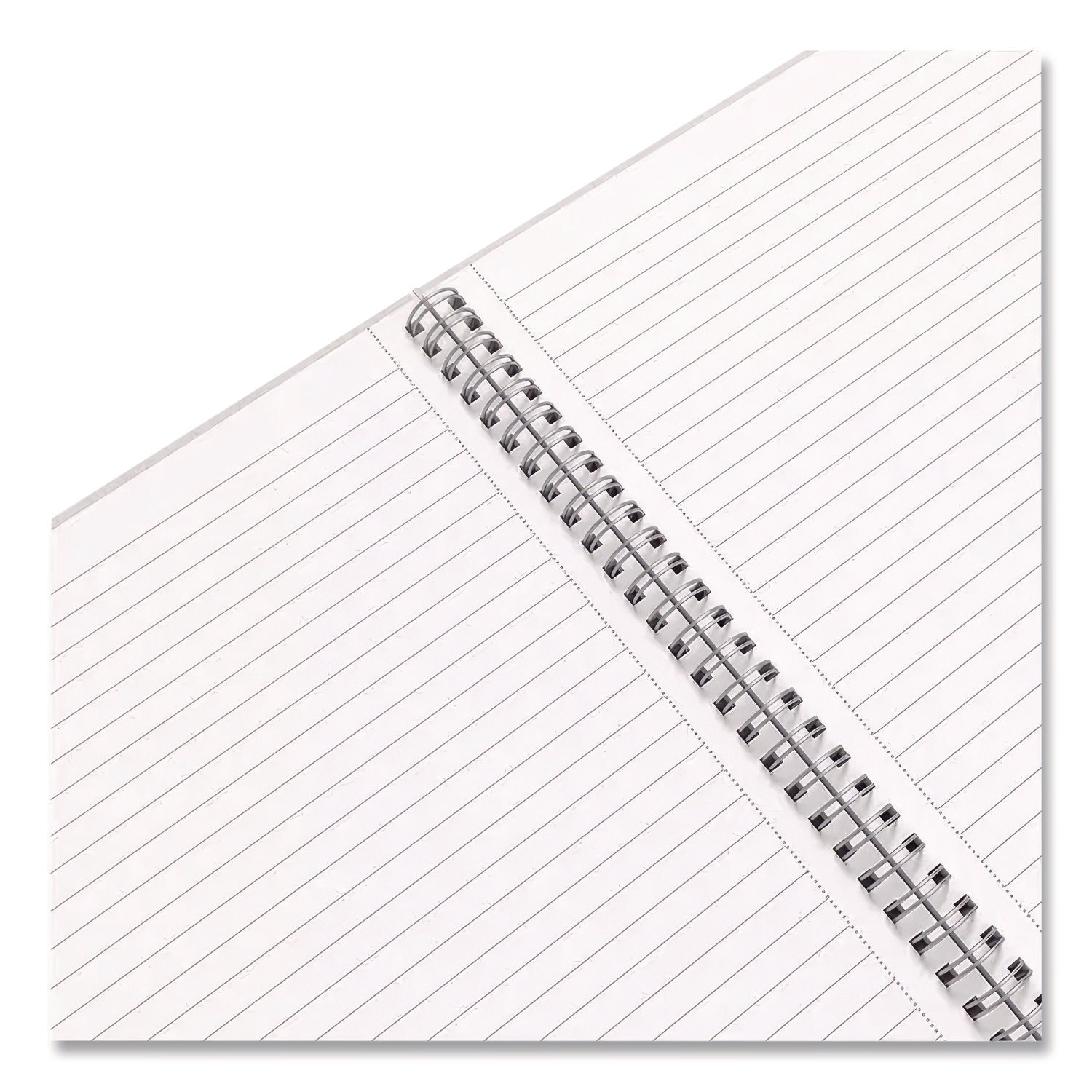 Wirebound Hardcover Notebook, 1-Subject, Narrow Rule, Gray/Purple Cover, (80) 11 x 8.5 Sheets