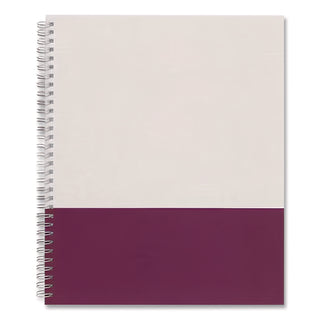 Wirebound Hardcover Notebook, 1-Subject, Narrow Rule, Gray/Purple Cover, (80) 11 x 8.5 Sheets