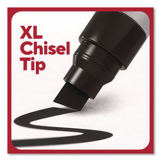 XL Permanent Marker, Extra-Broad Chisel Tip, Black
