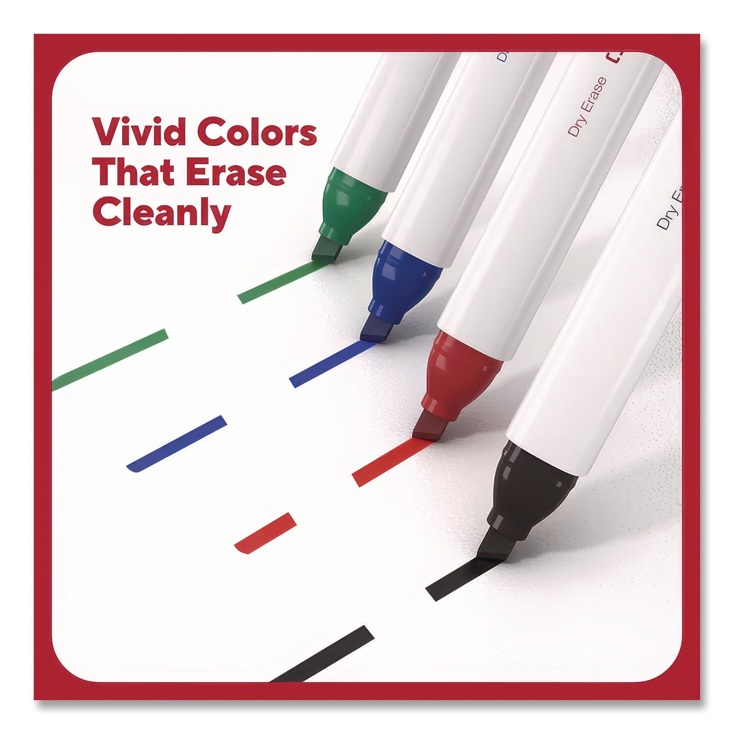 Dry Erase Marker, Tank-Style, Medium Chisel Tip, Seven Assorted Colors, 8/Pack