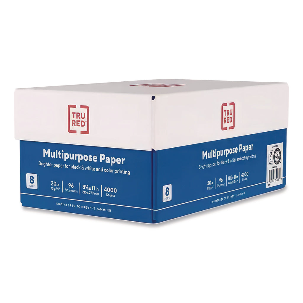 Color Printer Paper, 96 Bright, 20 lb Bond Weight, 8.5 x 11, 500 Sheets/Ream, 8 Reams/Carton
