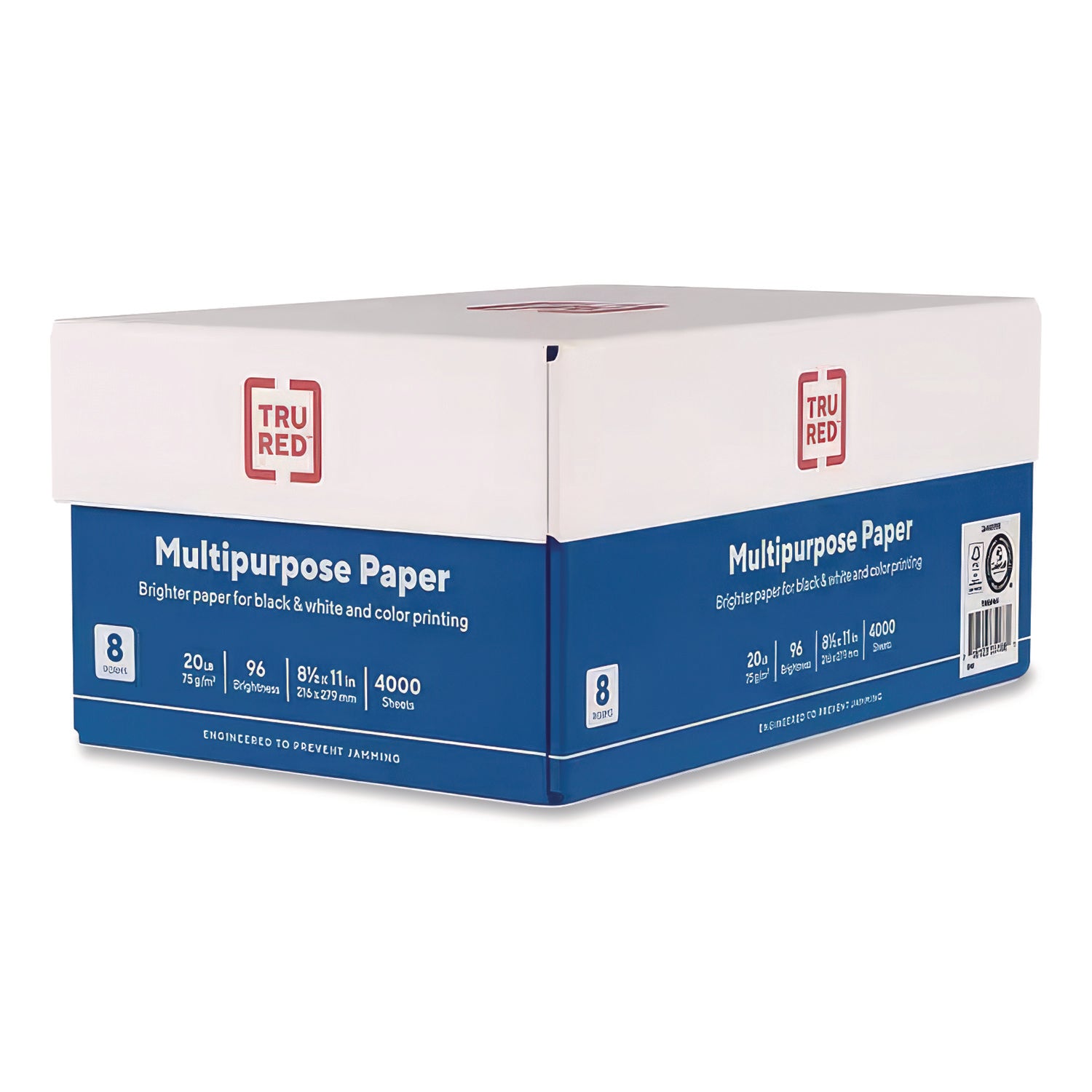 Color Printer Paper, 96 Bright, 20 lb Bond Weight, 8.5 x 11, 500 Sheets/Ream, 8 Reams/Carton